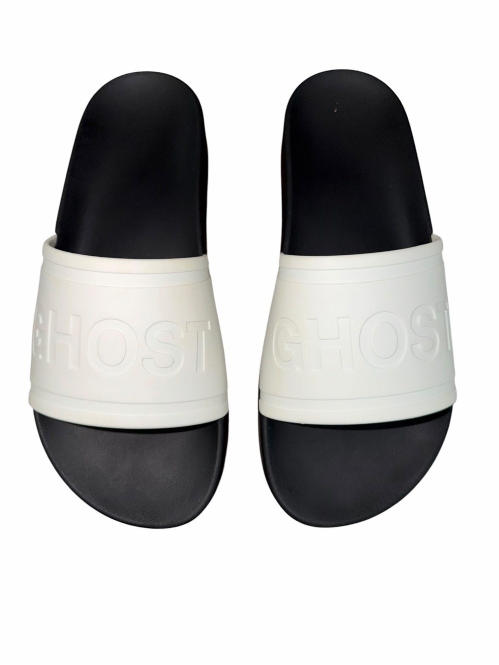 Ghost Golf Club Slides 1.0 Black White Logo Sandals Men’s 10 Women’s 11.5